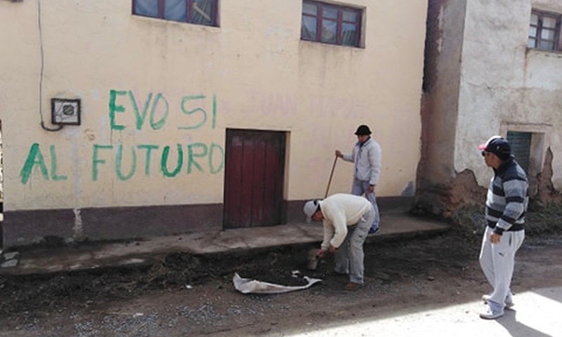 Evo murales si al futuro - La Paz, Bolivia