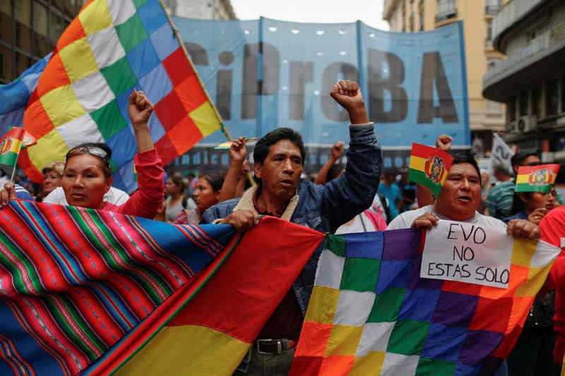 Bolivia - manifestanti pro Evo Morales