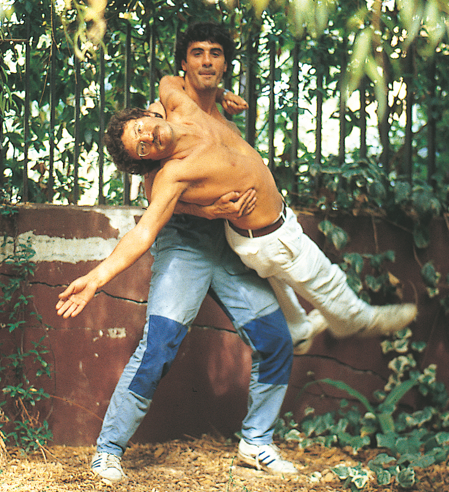 Andrea Pazienza e Vincenzo Sparagna in uno scatto del 1985.